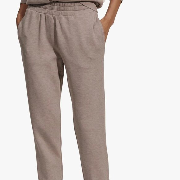 Varley jogger pants DoubleSoft The Slim Cuff 25" Taupe brn Marl beige Sz medium - Picture 2 of 7